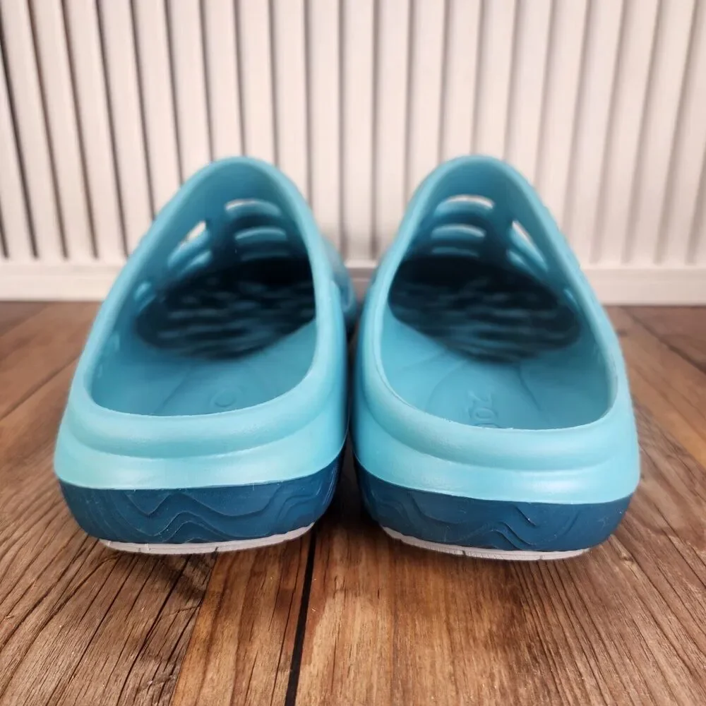 Oboz Whakata Coast Recovery Clogs Mens Sz 9 Aqua Blue Slip On Comfort Sandals